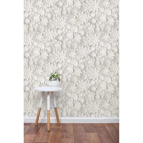 Brewster Home Fashions Dacre White Floral Wallpaper - SKU 2900-42554