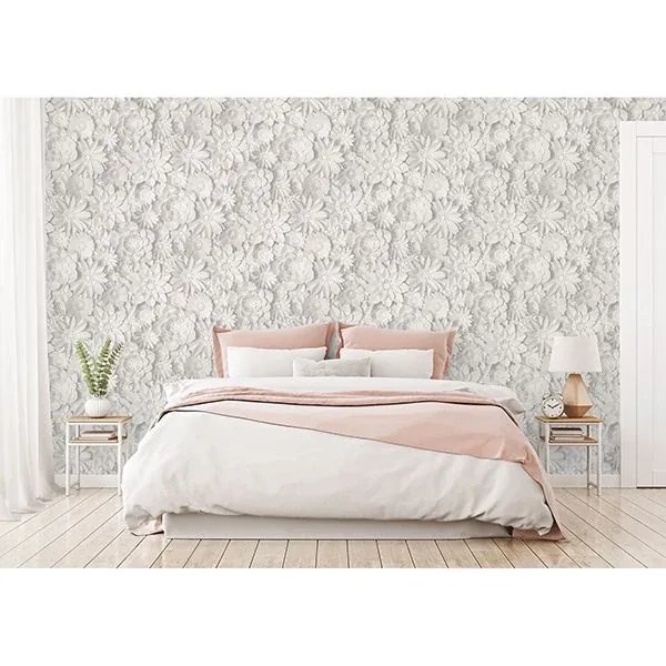 Brewster Home Fashions Dacre White Floral Wallpaper - SKU 2900-42554
