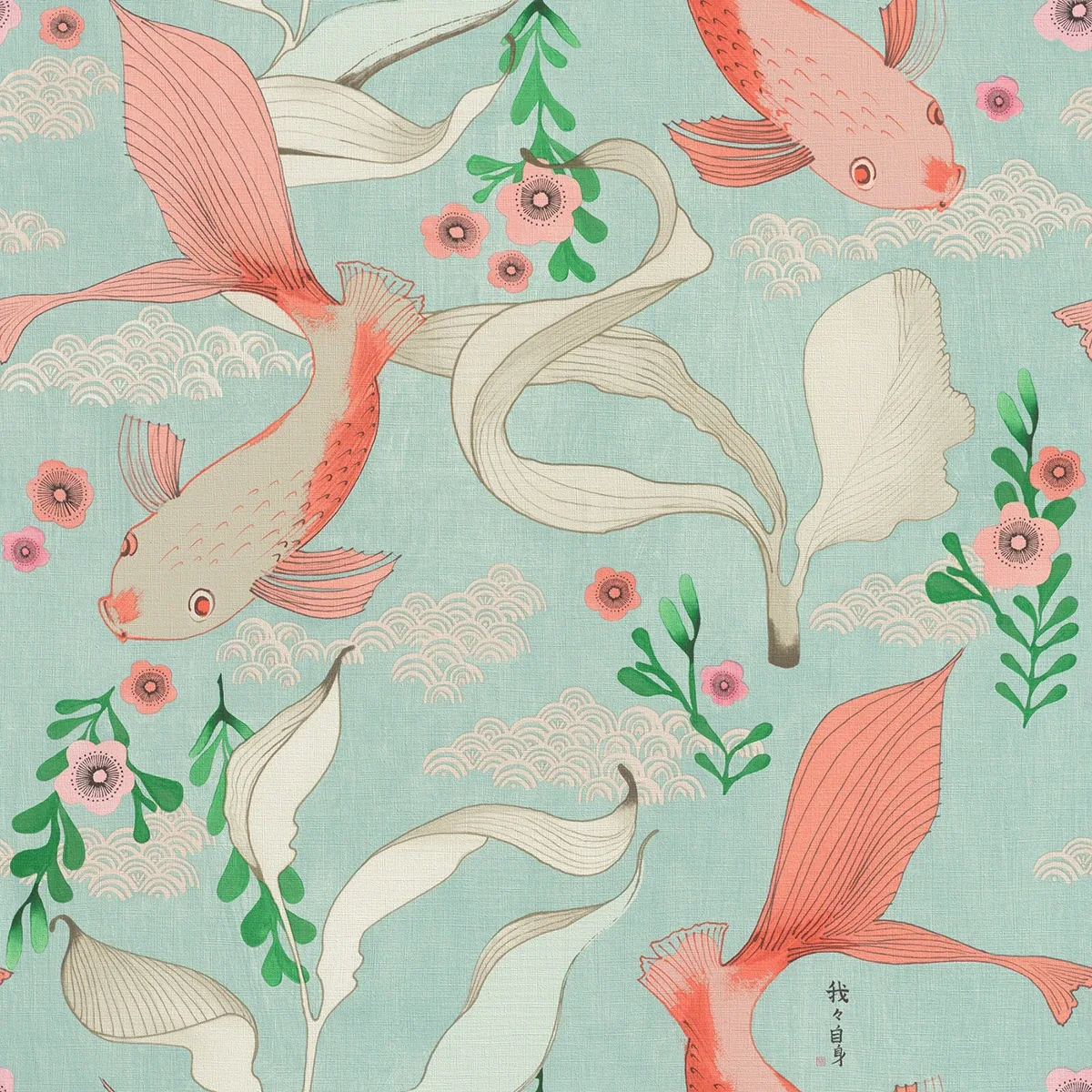 Brewster Home Fashions Dai Seafoam Betta Fish Wallpaper - SKU 4035-539837