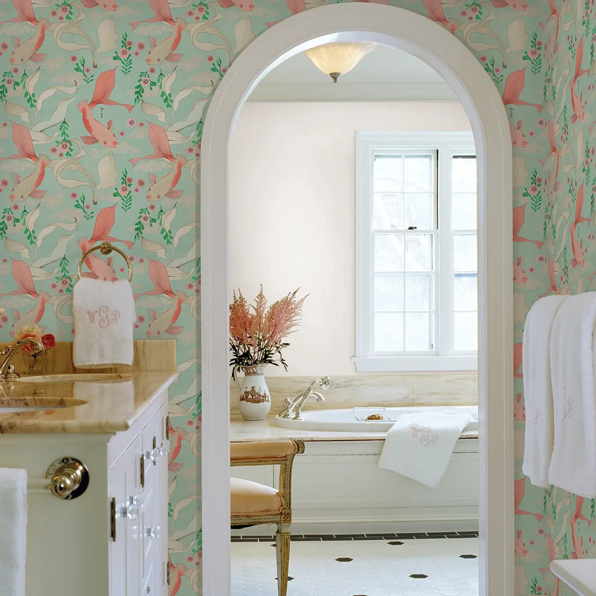 Brewster Home Fashions Dai Seafoam Betta Fish Wallpaper - SKU 4035-539837