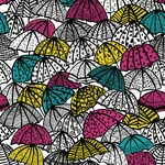 Brewster Home Fashions Dara Fuschia Jolly Brollies Wallpaper - SKU CEP50118W