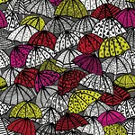 Brewster Home Fashions Dara Red Jolly Brollies Wallpaper - SKU CEP50116W