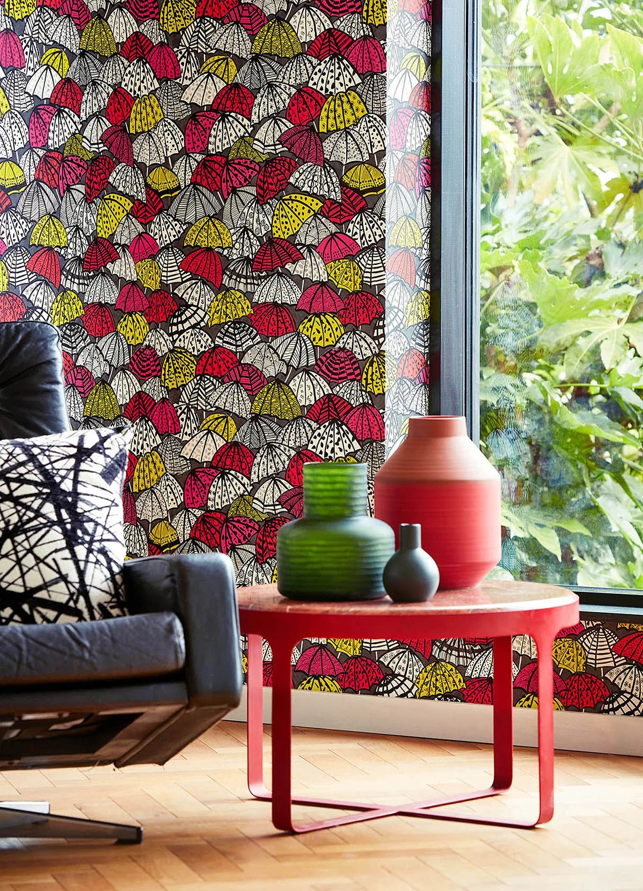 Brewster Home Fashions Dara Red Jolly Brollies Wallpaper - SKU CEP50116W