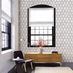 Brewster Home Fashions Dartmouth Light Grey Faux Plaster Geometric Wallpaper - SKU 2921-51000