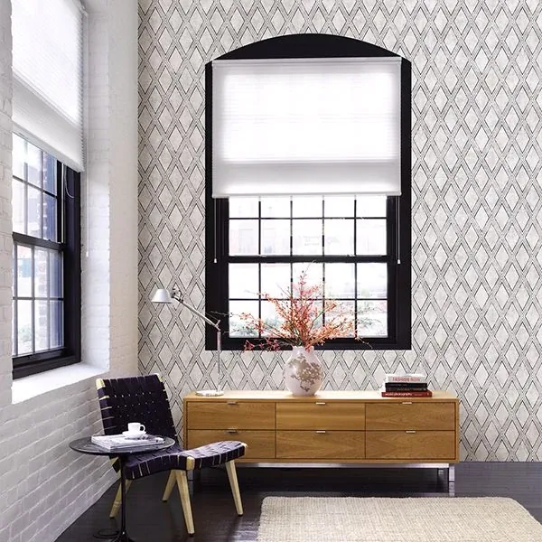 Brewster Home Fashions Dartmouth Light Grey Faux Plaster Geometric Wallpaper - SKU 2921-51000