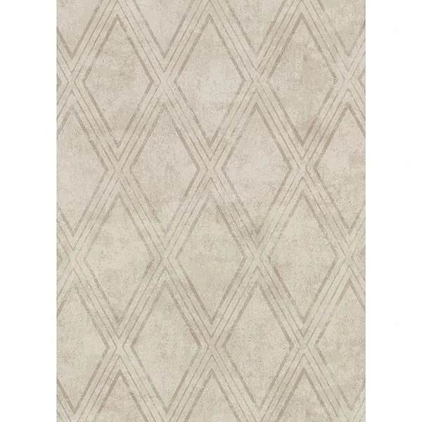 2921-51005 | Dartmouth Taupe Faux Plaster Geometric Wallpaper