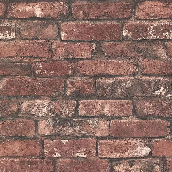 2767-21258 | Davis Dark Red Exposed Brick Wallpaper
