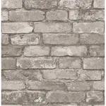 Brewster Home Fashions Davis Light Grey Rustic Brick Wallpaper | Wallpaper Twins Brewster Home Fashions Davis Light Grey Rustic Brick Wallpaper - SKU FD31286