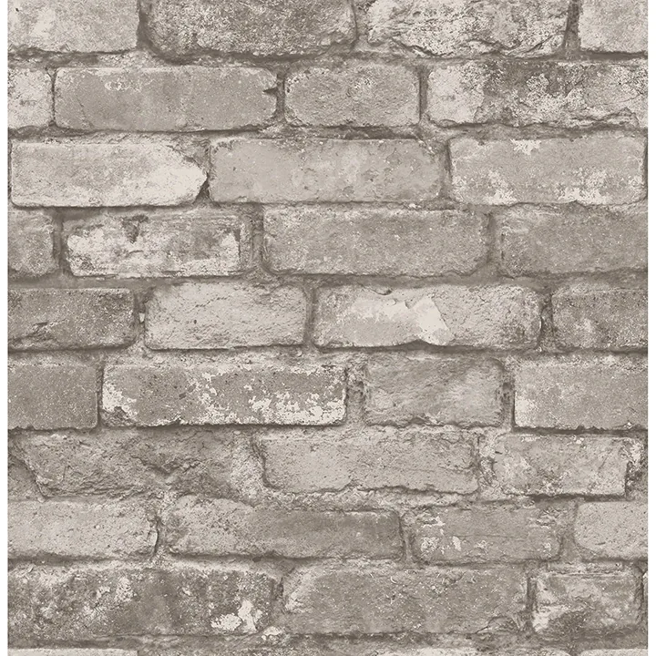 FD31286 | Davis Light Grey Rustic Brick Wallpaper