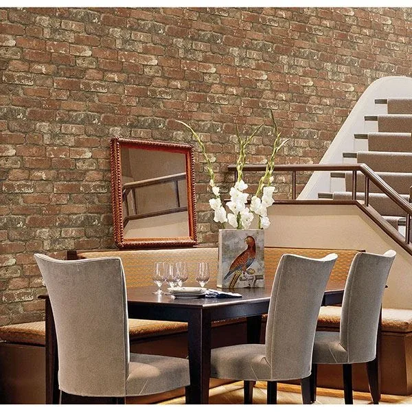 Brewster Home Fashions Davis Red Brick Wallpaper | Wallpaper Twins Brewster Home Fashions Davis Red Brick Wallpaper - SKU 2767-20097