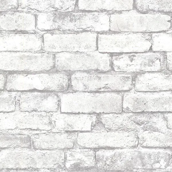 Brewster Home Fashions Davis White Brick Wallpaper - SKU 2767-21261