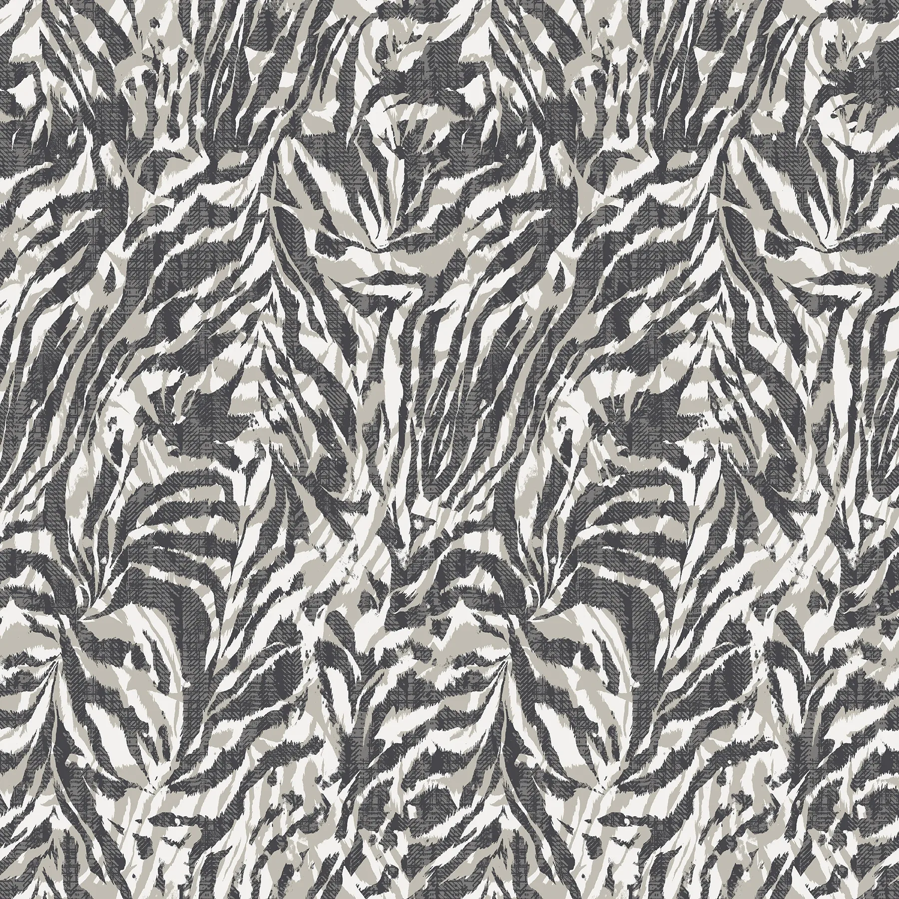 WLD53135W | Davy Charcoal Zebra Wallpaper