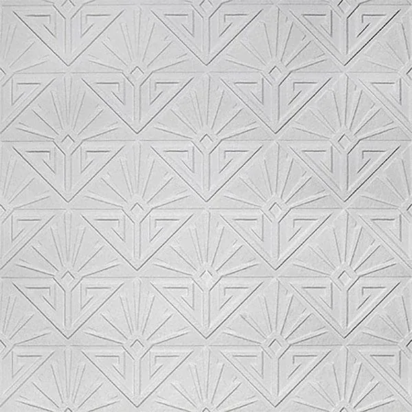 Brewster Home Fashions Deco Paradiso White Luxury Vinyl Paintable Wallpaper - SKU RD576