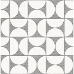 Brewster Home Fashions Deedee Black Geometric Faux Grasscloth Wallpaper - SKU 2904-25672