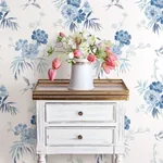 Brewster Home Fashions Deja Blue Floral Wallpaper - SKU UW25888