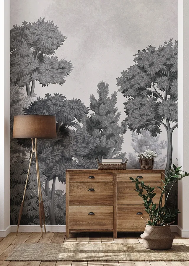Brewster Home Fashions Delamere Mono Wall Mural - SKU 4164-50945