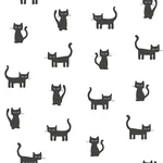 Brewster Home Fashions Delia Black Kitty Wallpaper - SKU 4060-138928