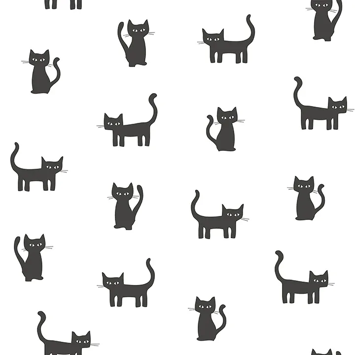 Brewster Home Fashions Delia Black Kitty Wallpaper - SKU 4060-138928