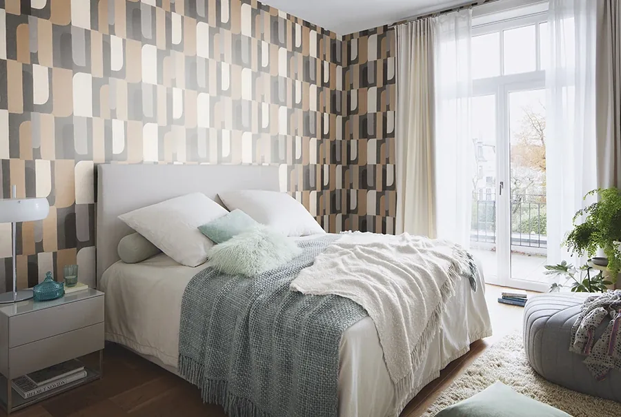Brewster Home Fashions Derain Charcoal Geometric Wallpaper - SKU RH330533