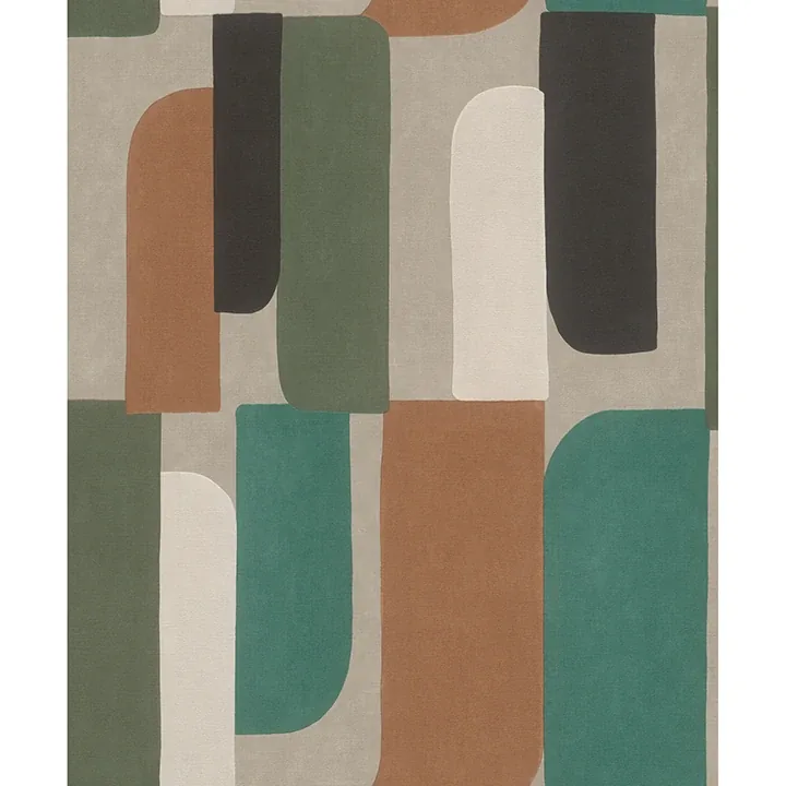 RH330526 | Derain Green Geometric Wallpaper