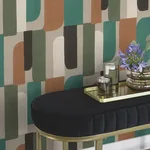 Brewster Home Fashions Derain Green Geometric Wallpaper - SKU RH330526