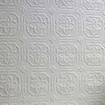 Brewster Home Fashions Derby White Paintable Anaglypta Original Wallpaper - SKU 437-RD124