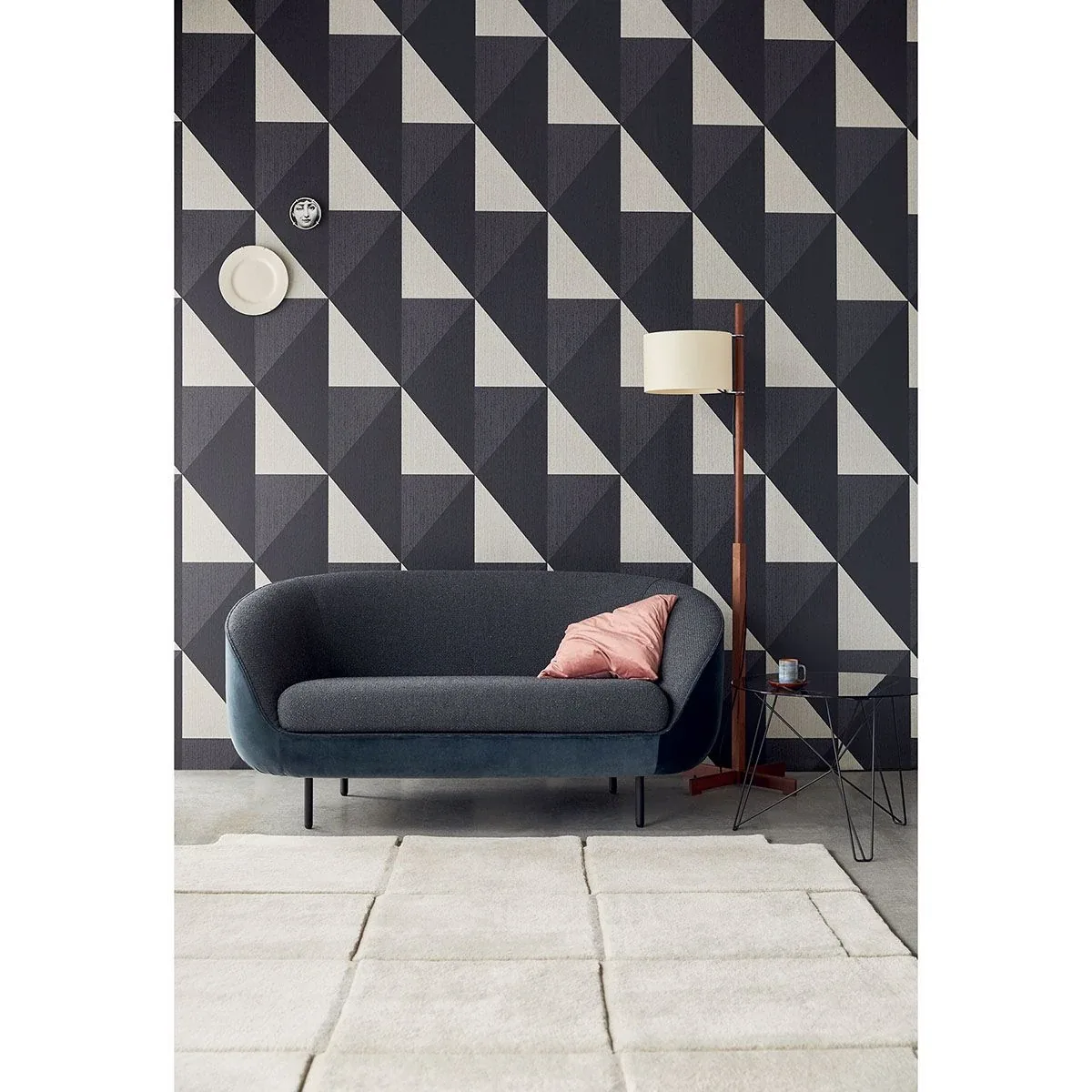 Brewster Home Fashions Diamond Black Tri-Tone Geometric Wallpaper - SKU 395823