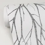 Brewster Home Fashions Diani Charcoal Metallic Tree Wallpaper - SKU 2979-37260-4