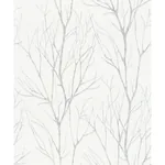 Brewster Home Fashions Diani White Metallic Tree Wallpaper - SKU 2979-37260-2