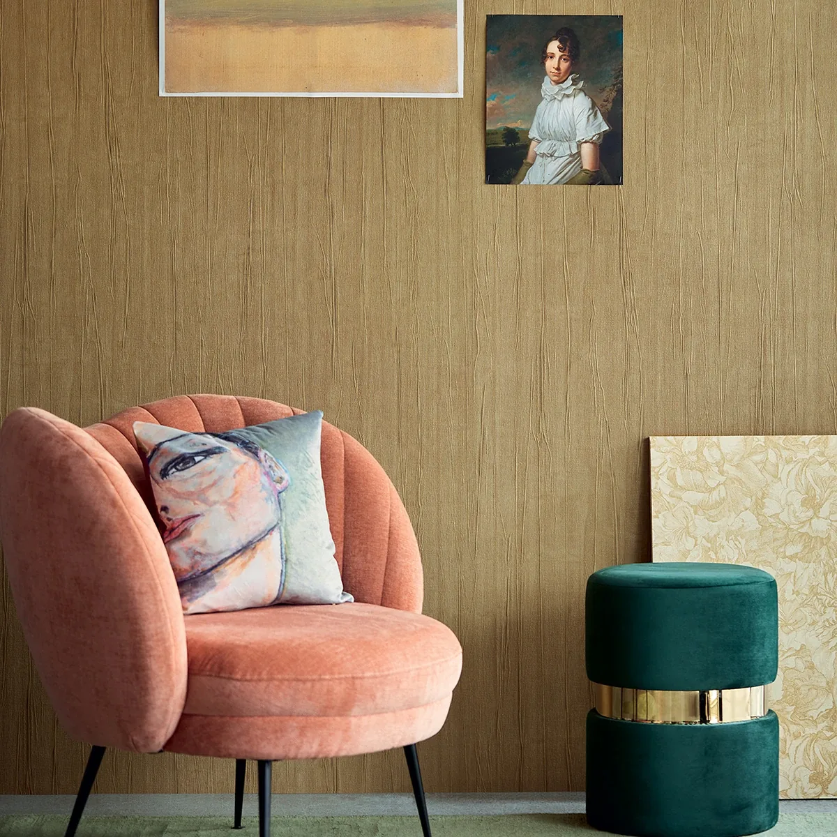 Brewster Home Fashions Diego Honey Distressed Texture Wallpaper - SKU 307337