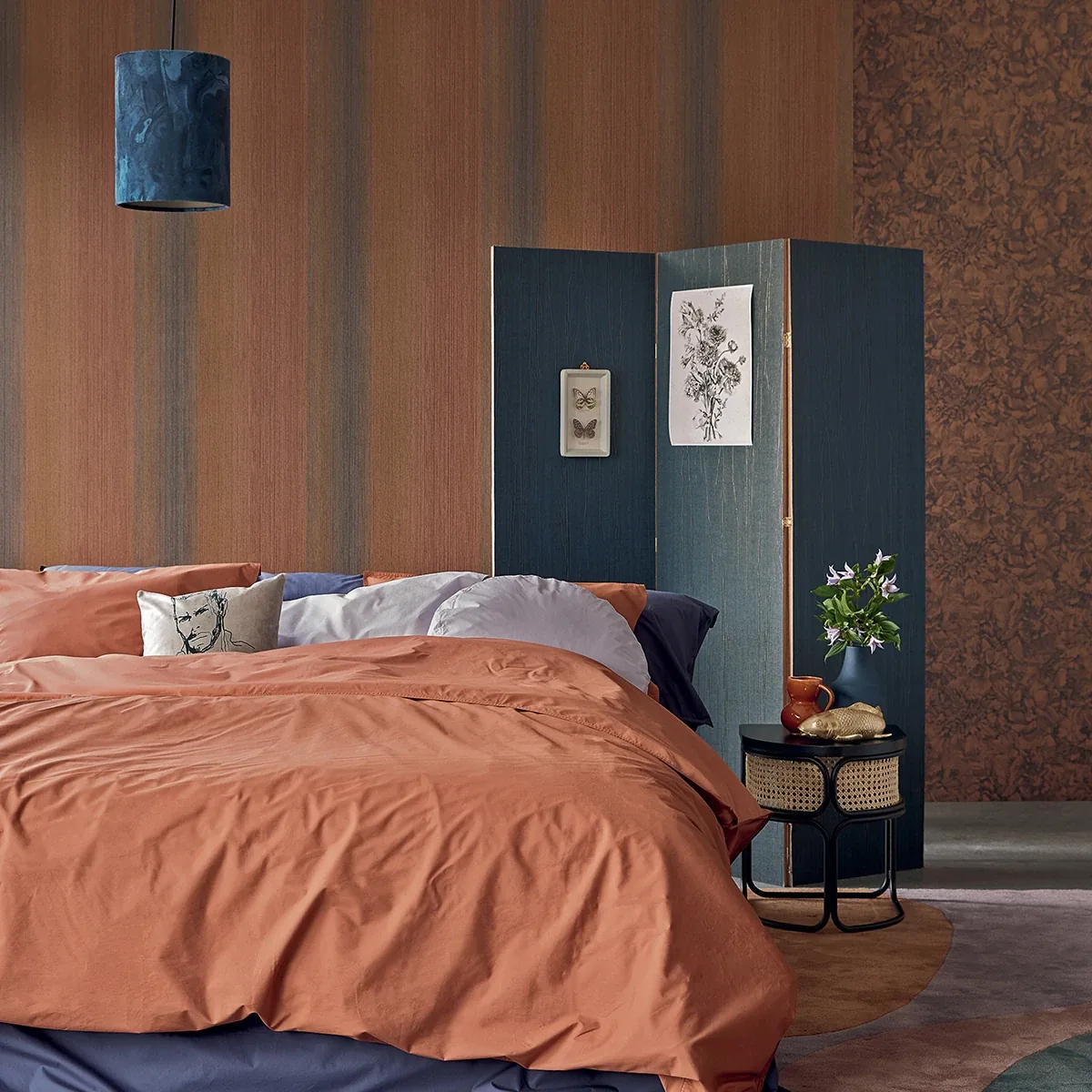 Brewster Home Fashions Diego Navy Distressed Texture Wallpaper - SKU 307334