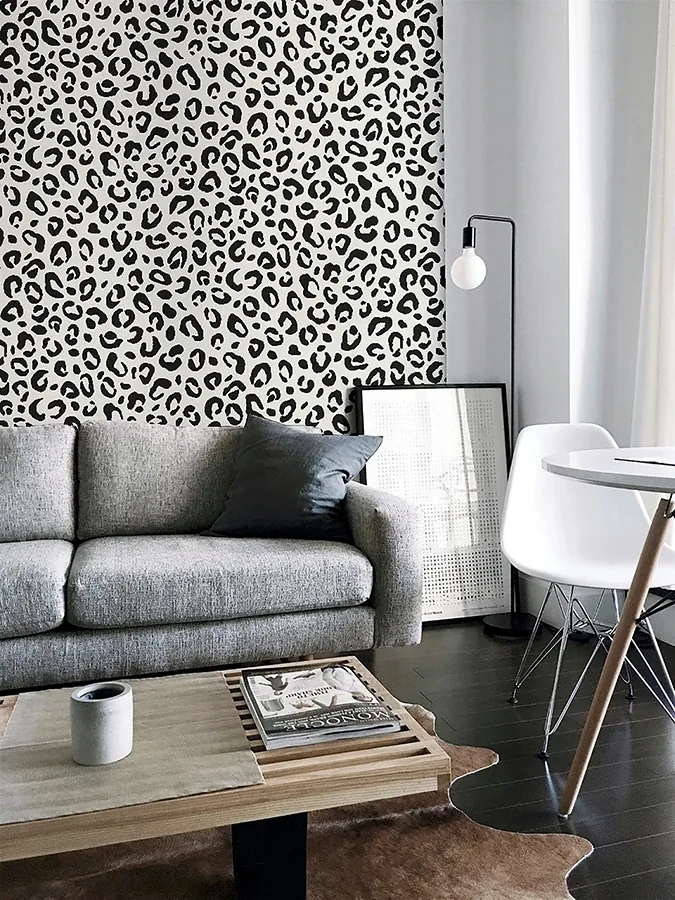 Brewster Home Fashions Dinah Black Leopard Print Wallpaper - SKU AH921801