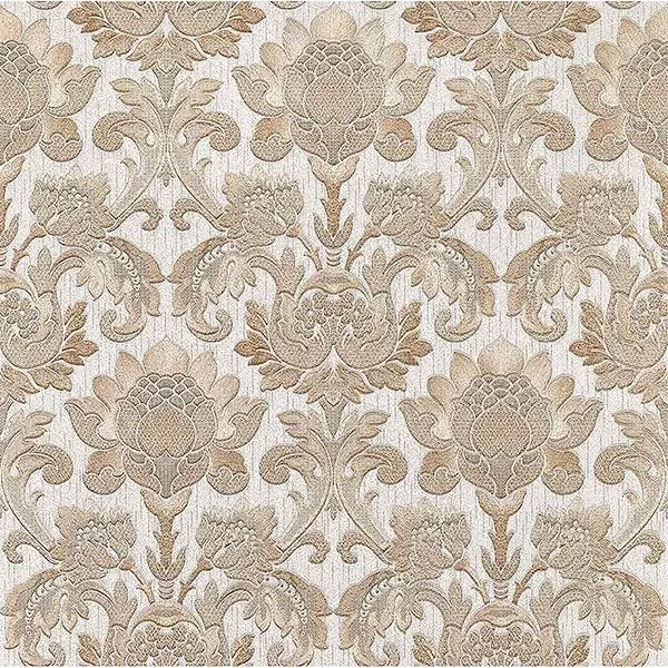 Brewster Home Fashions Dis Scudo Beige Damask Wallpaper - SKU Z1735