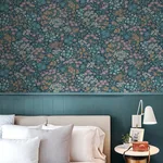 Brewster Home Fashions Ditsy Dark Blue Daisies Wallpaper - SKU 4164-M1813