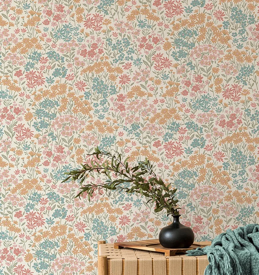 Brewster Home Fashions Ditsy Multi Daisies Wallpaper - SKU 4164-M1811