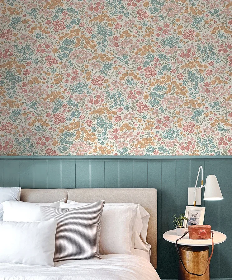Brewster Home Fashions Ditsy Multi Daisies Wallpaper - SKU 4164-M1811