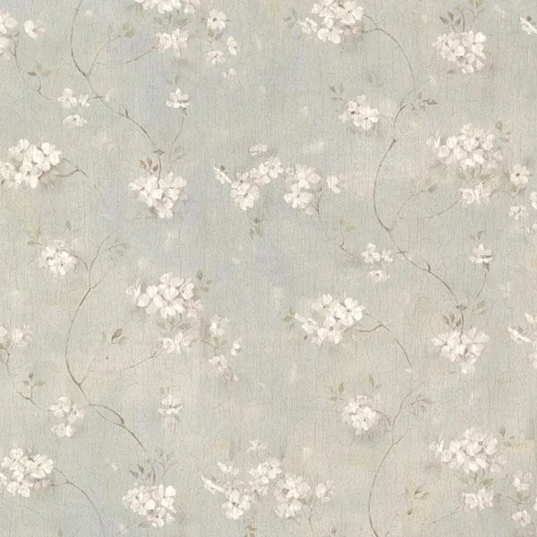 Brewster Home Fashions Dixie Aqua Floral Trail Wallpaper - SKU CTR44107