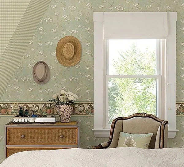Brewster Home Fashions Dixie Aqua Floral Trail Wallpaper - SKU CTR44107