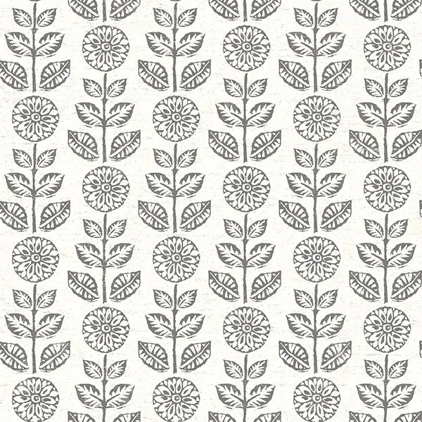 2904-13511 | Dolly Dark Brown Folk Floral Wallpaper