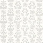 Brewster Home Fashions Dolly Light Grey Floral Wallpaper - SKU 3119-13514