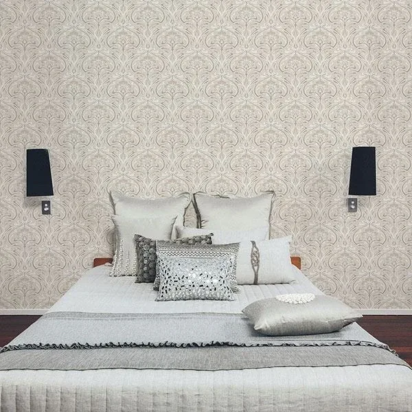 Brewster Home Fashions Donovan Cream Nouveau Floral Wallpaper - SKU M1197