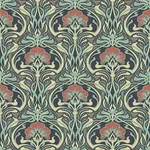 Brewster Home Fashions Donovan Moss Nouveau Floral Wallpaper - SKU M1196
