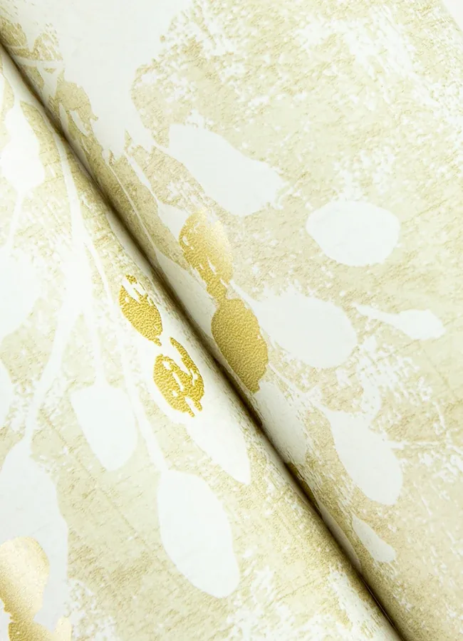 Brewster Home Fashions Dori Gold Painterly Floral Wallpaper - SKU 2980-26188