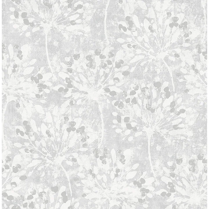 2980-26190 | Dori Light Grey Painterly Floral Wallpaper