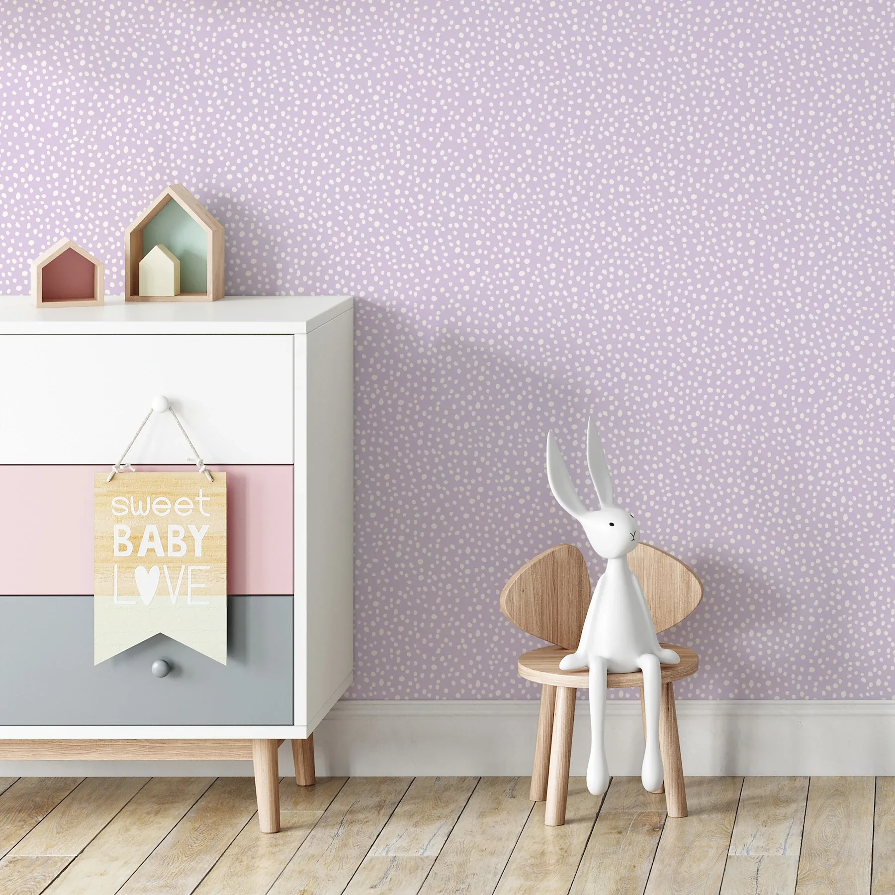 Brewster Home Fashions Dotty Lavender Petite Polka Dot Wallpaper - SKU 4203-27579