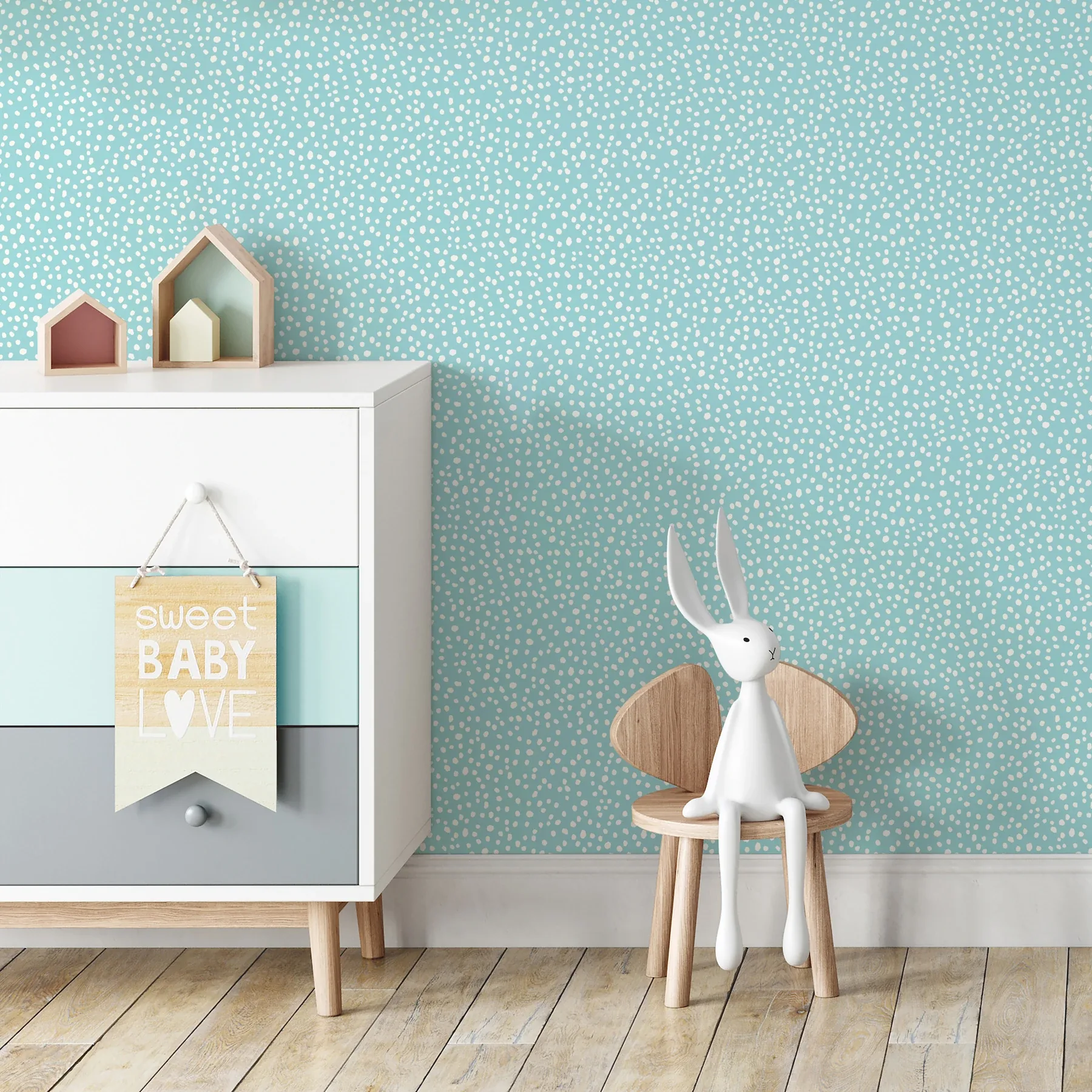 Brewster Home Fashions Dotty Light Blue Petite Polka Dot Wallpaper - SKU 4203-27580