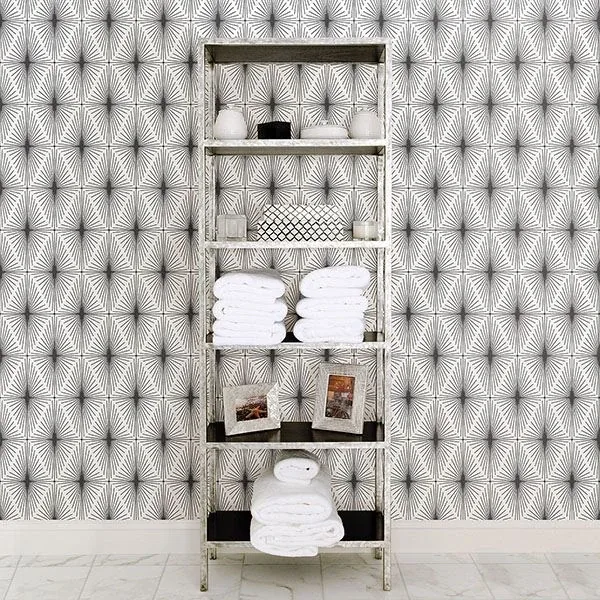 Brewster Home Fashions Draper Black Geometric Wallpaper - SKU 2766-23824