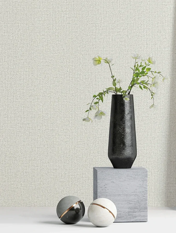 Brewster Home Fashions Dream Weaver Ash Faux Fabric Wallpaper - SKU 4140-3703