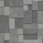 Brewster Home Fashions Duchamp Dark Grey Patchwork Metallic Wallpaper - SKU 2896-25354