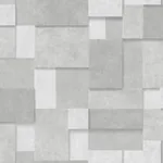 Brewster Home Fashions Duchamp Silver Patchwork Metallic Wallpaper - SKU 2896-25353